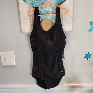 NWT Speedo Women's Black One-piece Swimsuit Sz S/P/CH (4-6)